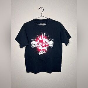 Nike Black Tee with Red and White Graphic